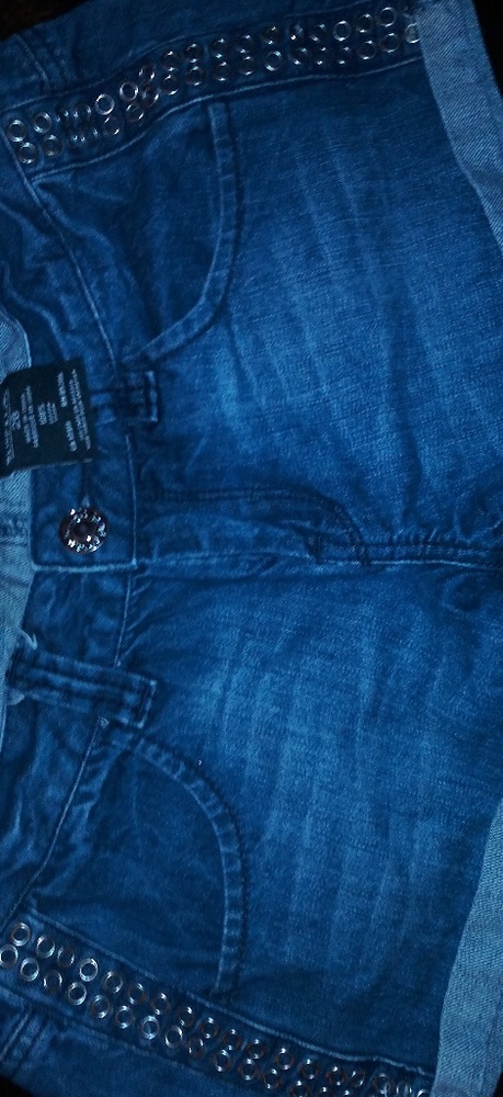 Women's Buffalo eyelet mini shorts.